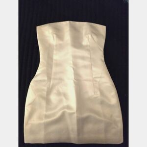 Miscreants gorgeous Ivory strapless mini dress Size 4